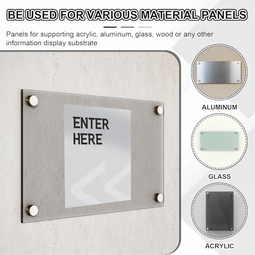 PATIKIL 1x3.1" Standoff Screws, 8 Pack Stainless Steel Stand Off Wall Mounts Wall Sign Mounting Hardware Advertising Standoff Nail for Hanging Acrylic Signs Picture Frame, Silver - size: 1x3.1"