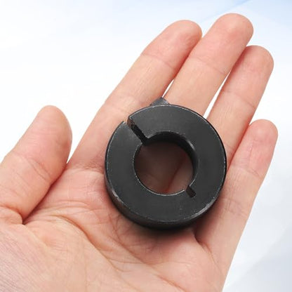 uxcell 2Pcs Single Split Shaft Collar, 20mm Bore One Piece Clamping Collar 40mm OD 15mm Thickness Black Oxide Lock Collar Clamp with Set Screws (1045 Steel) - size: 20mm x 40mm x 15mm