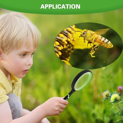 Celosia Handheld Magnifying Glass for Seniors & Kids 75mm, 10X