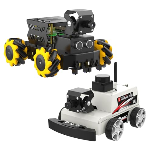 Yahboom Raspberry Pi 5 AI Visual ROS2 Smart Robot Car Kit 360° Omnidirectional Movement Open CV Raspbot V2
