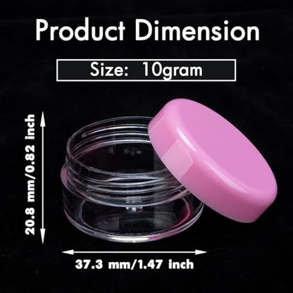 10 Gram Sample Containers 20 Count Small Plastic Containers with Lids - color: Pink