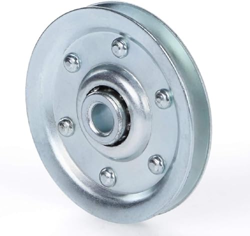 Garage Door 4" Pulley Kits, 1/8" Bore - 400LB Load, with Heavy Duty Sheave Pulley, Clevis Fork, Bolts and Nuts | Pulley Replacement for Extension Spring (1-Pack) - size: Pack of 1
