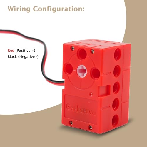 2PCS Geekservo Programmable Building Block Servo Motor, 360 Degree Rotation, 2P/3P Wire, Compatible with Microbit Raspberry Pi (0.7 KG Fast Speed Motor) - style: 0.7 KG Fast Speed Motor