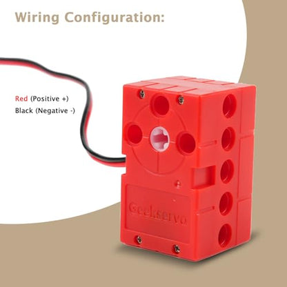 2PCS Geekservo Programmable Building Block Servo Motor, 360 Degree Rotation, 2P/3P Wire, Compatible with Microbit Raspberry Pi (0.7 KG Fast Speed Motor) - style: 0.7 KG Fast Speed Motor