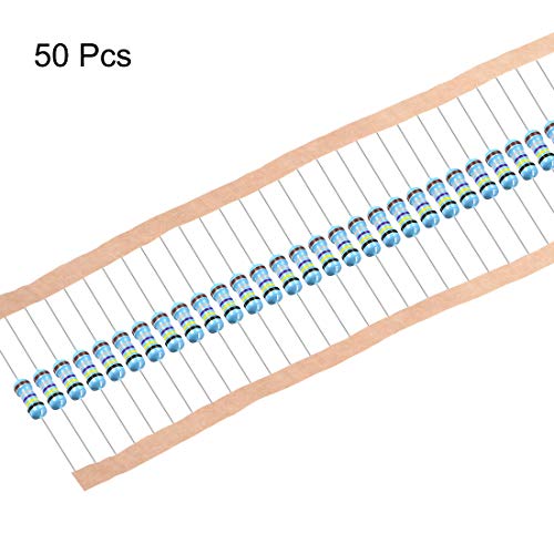 uxcell 50Pcs 0.47 Ohm Resistor 1/2W 1% Tolerance Metal Film Resistors Lead
