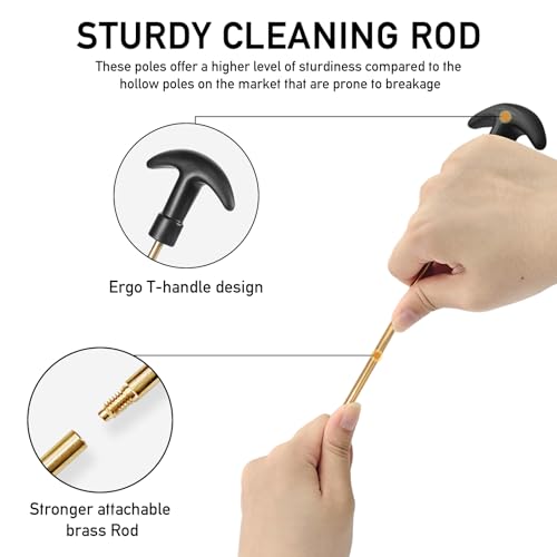 ELVO Gun Cleaning Kit 21-Piece Brass Set (.22 9mm .357 .38 .40 .45)