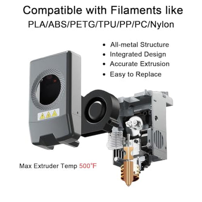 Upgraded 0.4MM Hotend Kit Compatible with Flashforge AD5X