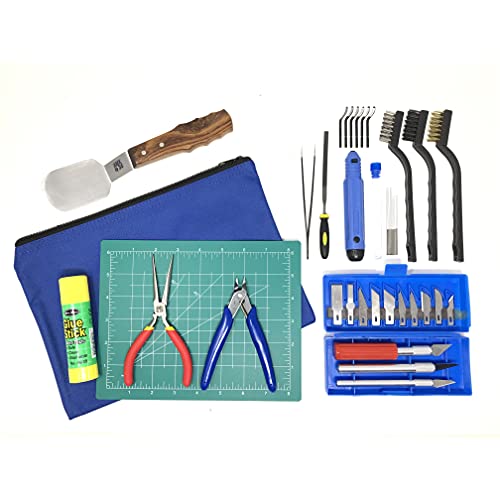 Economy 3D Printer Tool Kit - All The 3D Printing Tools & Accessories Needed to Remove, Clean & Finish 3D Prints for Adhesion Print Removal Print Clean-Up and 3D Printer Maintenance - size: Economy Grade 43pc