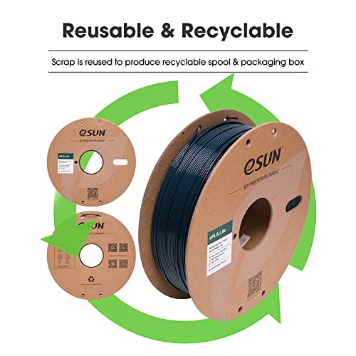 eSUN PLA Filament 1.75mm, High Toughness 3D Printer Filament Upgraded PLA Filament, Dimensional Accuracy +/- 0.03mm, 1KG Cardboard Spool (2.2 LBS) 3D Printing Filament for 3D Printers, Green - color: Green, size: PLA 1.75MM - 1KG