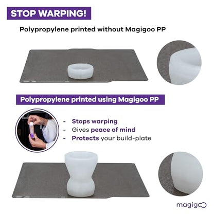 Magigoo 3D Printer Bed Plate Adhesive Glue for Polypropylene Filament, 50mL - style: PP - Polypropylene
