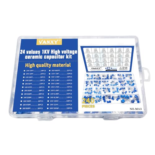24Values 1KV 10pF to 100nF High Voltage Ceramic Disc Capacitor Kit