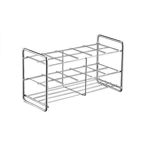 Stainless Steel Test Tube Rack,10 Holes,Outer Diameter Permitted of Tubes 29-31mm,Wire Constructed, 5x2 Format,Adamas-Beta - size: 29-31mm 5×2