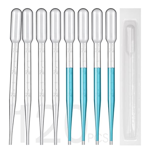 3mL Sterile Transfer Pipettes 120PCS, Vol. 7mL Disposable Pipettes - size: 3ml (Vol. 7mL)
