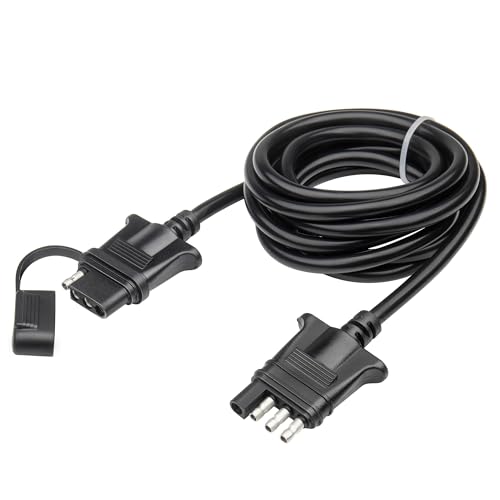 MECMO 4 Pin Flat Trailer Extension Cable 9FT, 18AWG 4 Way Trailer Wiring Conenctor Harness Vehicle-Side Trailer-Side 4 Prong Trailer Light Plug Trailer Hitch Wire Heavy Duty Copper 108” Jacket Cable - size: 9ft (96 inch)