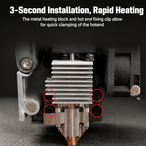 Heating Assembly Kit for Flashforge AD5X Hot End Heating Component with Heater Cartridge, Thermistor Temperature Sensor & Heat-Insulating Clip 3D Printer Accessories - size: AD5X
