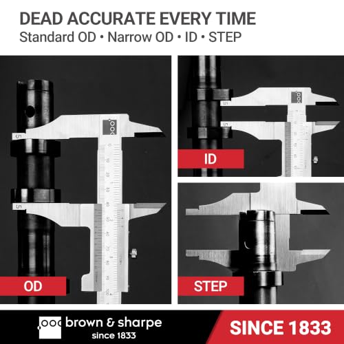 Brown & Sharpe 12 Inch Vernier Workshop Caliper, 1/128 Inch External Jaws