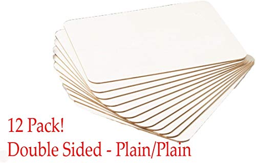 Charles Leonard Magnetic Dry Erase Board Classroom Pack - Mini Lapboard School Supplies – Set of 12 Two-Sided Plain/Plain Dry Erasable White Boards, 9x12 Inches (35130-12) - color: Plain, size: 9" x 12" (12-Pack), style: 2-sided Magnetic