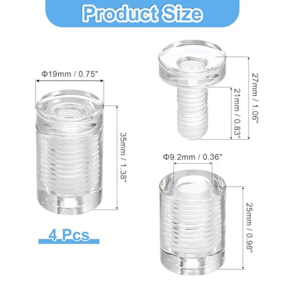 uxcell 4Pcs Sign Standoff Screws, 3/4" x 1" Acrylic Wall Standoffs Mount Hardware Advertising Glass Standoff Nail Acrylic Nail for Hanging Acrylic Picture Frame Panel Sign - size: 3/4" x 1"