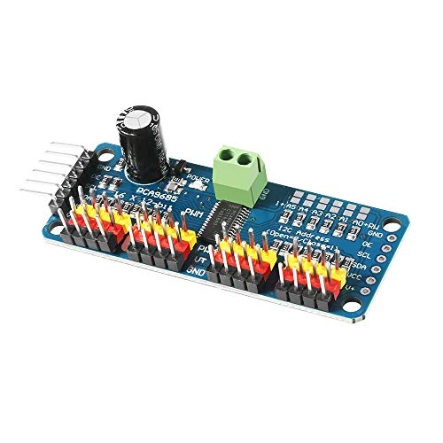 Dorhea PCA9685 16 Channel 12 Bit PWM Servo Driver Board IIC Interface PCA9685 Module Controller Compatible with Raspberry Pi