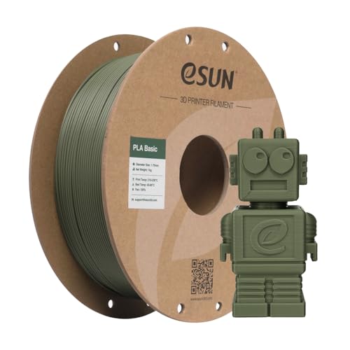 eSUN PLA Basic Filament 1.75mm 3D Printer Filament 1KG Olive Green - color: Olive Green, size: 1KG