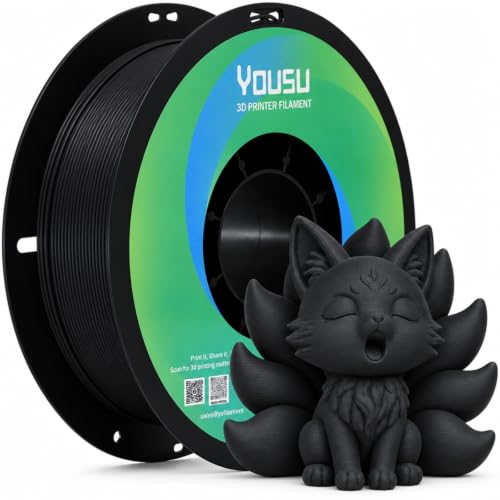 YOUSU 1KG Matte Finish PLA 3D Printer Filament Bundle 1.75mm Black - color: 00-matte Black, size: Matte PLA