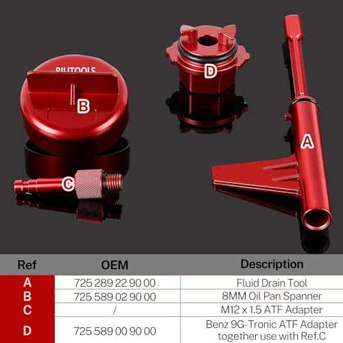 BILITOOLS 4PCS Transmission Fill Tool, Aluminum Transmission Service Kit - size: 4PCS