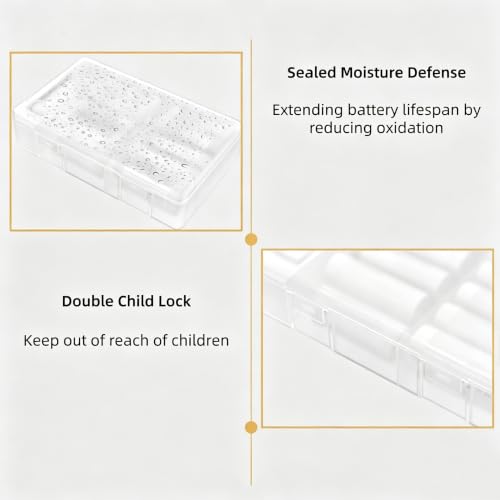20 AA AAA Battery Storage Organizer Box Container with Tester