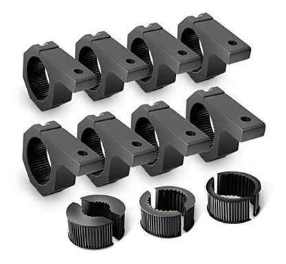 Nilight Horizontal Bar Clamp Mounting Bracket Kit for Off-Road LED Light Bar on Roof Rack Roll Cage Holder,2 Years Warranty (90021H) 8Count(Pack of 1) Black - size: 8Count(Pack of 1)