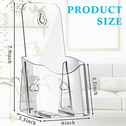 Yookeer 20 Pieces Acrylic Brochure Holder Clear Rack Card Holder
