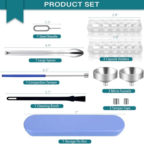 Versatile Easy Capsule Filling Tool Kit for Empty Gel Capsules