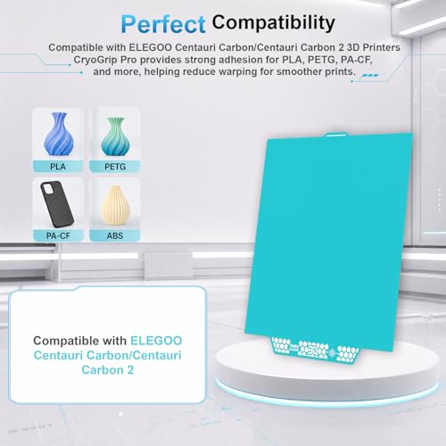 for BIQU CryoGrip Pro Glacier Build Plate for ELEGOO Centauri Carbon CC/CC2
