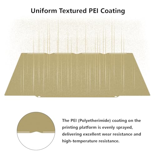 Upgraded U1 Double Sided PEI Build Plate, 3D Printer Textured PEI Platform for Snapmaker U1 276x293mm - style: PEI