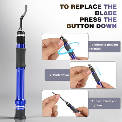 Deburring Tool 3D Printing Kit, Miniature Burr Remover for Plastic Models