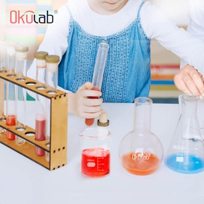3000mL Glass Beaker, Low Form, Graduated 3.3 Borosilicate Glass Beakers for Lab, Classroom, Craft, Kitchen,BKLG3000A1 - style: Vol.3000ml