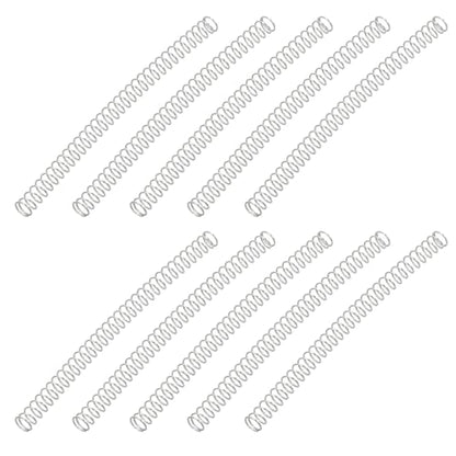 PATIKIL Compression Spring, 0.3mm Wire Dia x 3mm OD x 45mm L, 10 Pcs 304 Stainless Steel Mechanical Extension Small Springs Pen Springs Assortment Kit for Shop and Home Repairs - size: 0.3x3x45mm