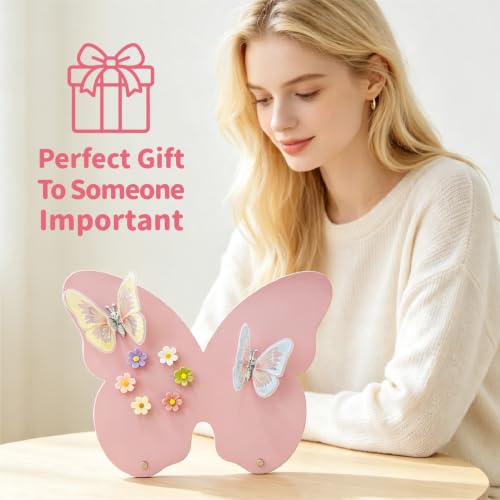2 Pcs Small Magnetic Board, Cute Magnet Display Stand for Tabletop - color: 2pcs Pink