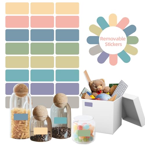 STARLIBOO Removable Freezer Labels, 1x2 Inch Color Coding Removable Label for Food Containers, 360 Freezer Stickers Tape to Write on/Waterproof (8 Colors Morandi) - color: Morandi-a, size: 1*2 inch- 360 PCS