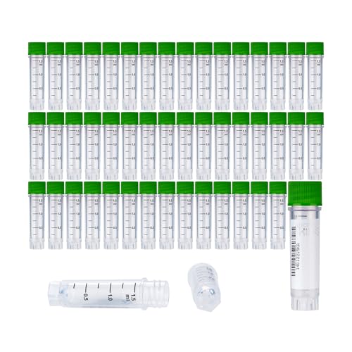 1.5ml Cryovials, Side-Coded, External Thread, Green, 25Pcs - color: Green, size: 1.5ml