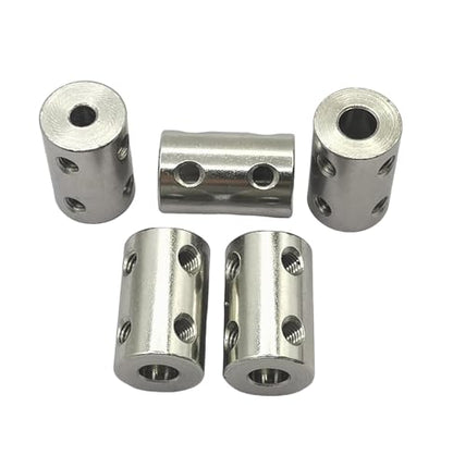 5Pcs 4mm to 6mm Shaft Coupler Connectors,Steel Coupler Rigid Couplings Adapter with Screws for CNC Machine 3D Printer RC Motor Accessories and DIY - size: 4mm to 6mm