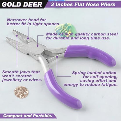 3 Inches Duckbill Pliers Mini Flat Nose Pliers Miniature Pocket Plier Mini Precision Pliers For Jewelry Making Bending Wire Small Object Gripping Beading Looping Shaping Wire - style: Duckbill Pliers