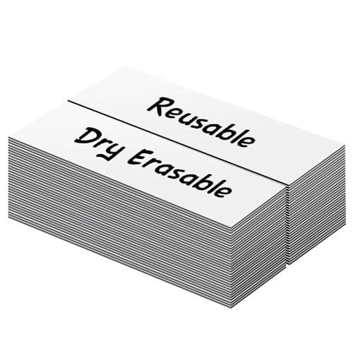 LLPT Dry Erase Magnetic Labels 1" x 3" 50 Packs White - color: White, size: 1" x 3"