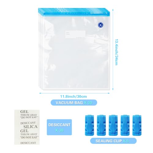 30 Pcs Filament Vacuum Storage Bags with Desiccants - color: 30 Bags Without Pump