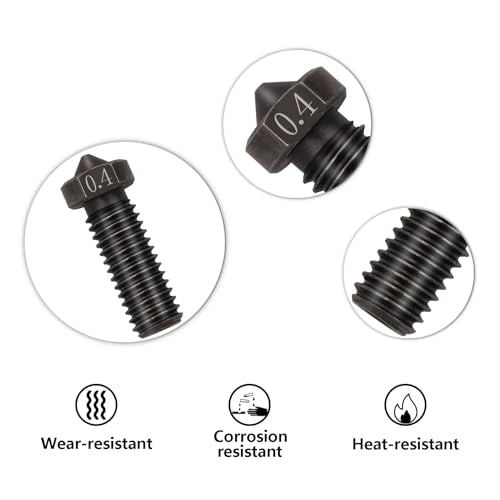 15PCS Hardened Nozzles Kit for Anycubic Vyper, 3D Printer 7PCS 0.4mm Nozzles and 2PCS 0.2mm, 0.6mm, 0.8mm Wear Resistance Nozzles Kit for Anycubic Vyper, Kobra Plus, Kobra Max - style: Vyper Harden Steel Multi Size