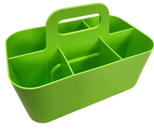 Small Stackable and Portable Simple 6-Compartment Caddy - Made In USA (Green) - color: Green