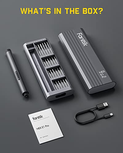 Fanttik E1 Pro Mini Electric Screwdriver, Precision Screwdriver Set