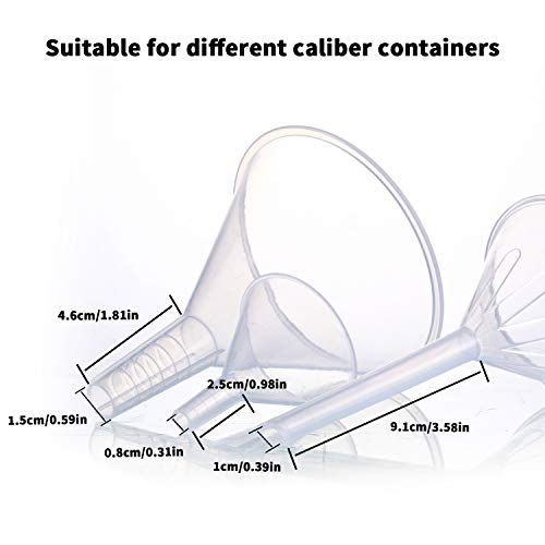 Plastic Funnel Set, 3 Pcs Lab PP Funnels