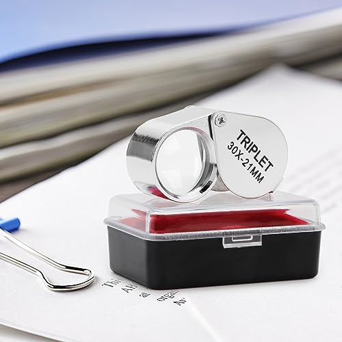 Rongon 30X Pocket Jewelers Loupe, 5PCS Foldable Handheld Magnifier