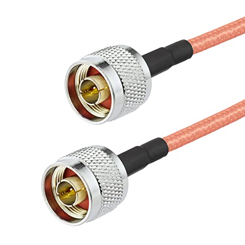 Eightwood N Male to N Male Jumper RG400 Low Loss Coax Cable 1.6 Feet - color: male-male 1.6 feet