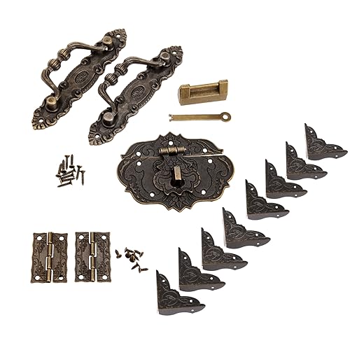 dophee Vintage Style Decorative Hardware Kit for Wooden Box Jewelry Box - style: Corner Protector Kit