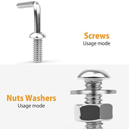 VIGRUE 300pcs 1/4-20 Hex Button Head Cap Screw, 304 Stainless Steel UNC Hexagon Bolts Flat Washers Nuts Assortment Kit Machine Screws Set, 8 Sizes (Length from 3/8" to 2") - size: 300pcs 1/4-20 Button Head